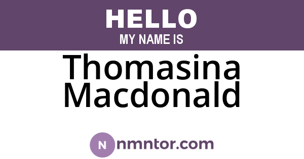 Thomasina Macdonald