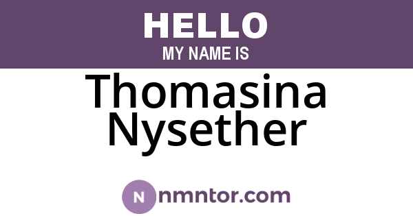 Thomasina Nysether