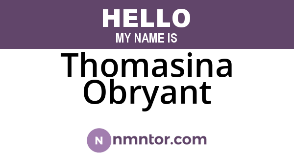 Thomasina Obryant