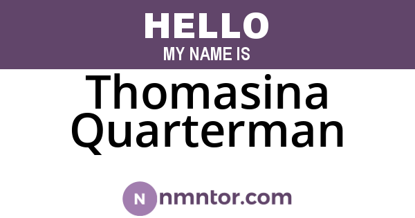 Thomasina Quarterman