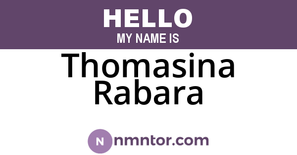 Thomasina Rabara