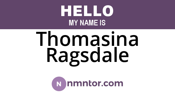 Thomasina Ragsdale