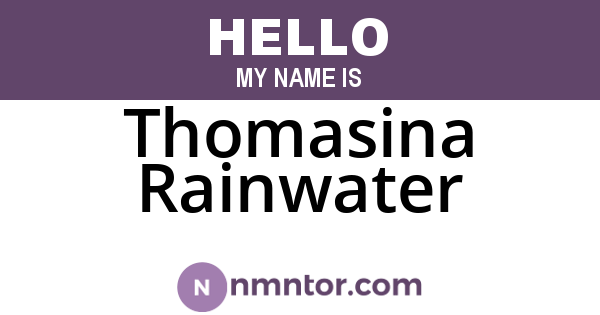 Thomasina Rainwater
