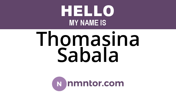 Thomasina Sabala