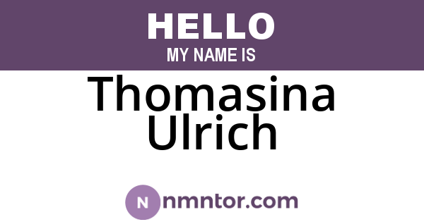 Thomasina Ulrich