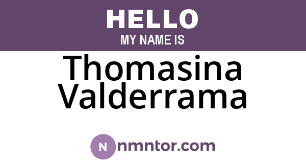 Thomasina Valderrama