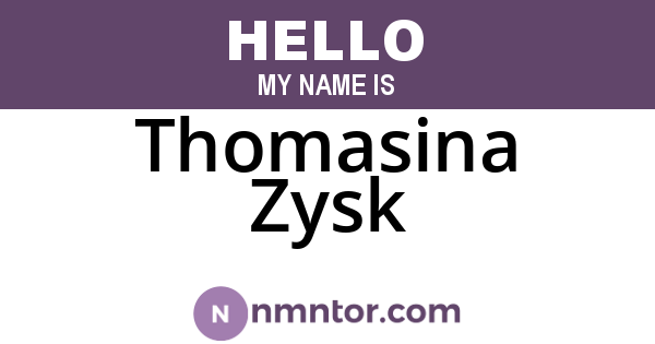 Thomasina Zysk