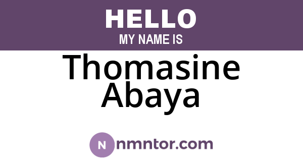 Thomasine Abaya