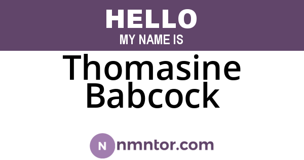 Thomasine Babcock