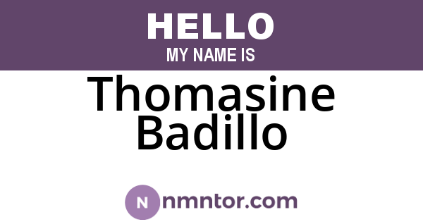 Thomasine Badillo