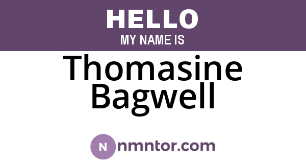 Thomasine Bagwell