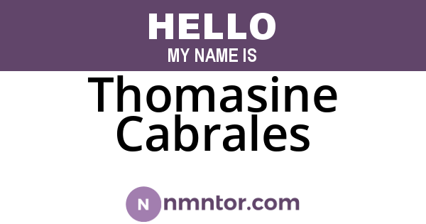 Thomasine Cabrales