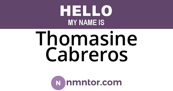Thomasine Cabreros