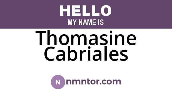Thomasine Cabriales
