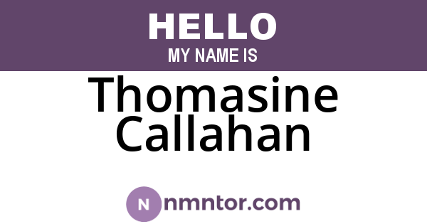 Thomasine Callahan