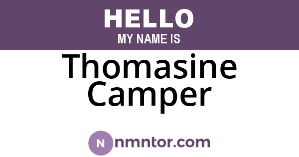 Thomasine Camper