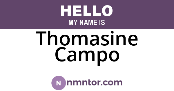 Thomasine Campo