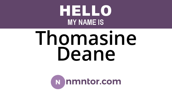 Thomasine Deane