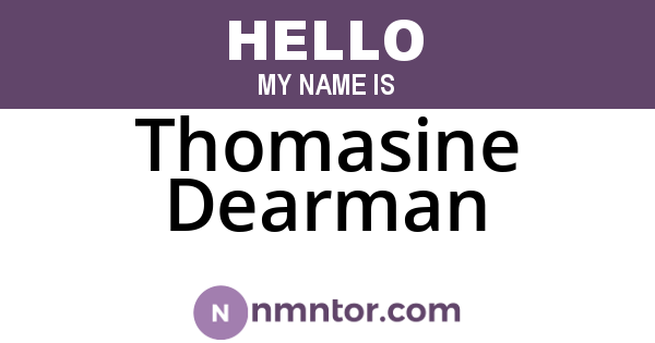 Thomasine Dearman