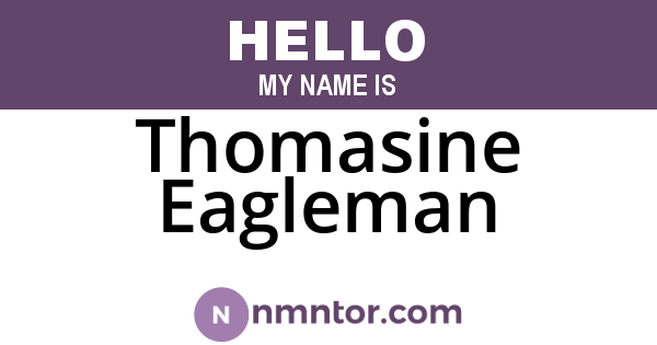Thomasine Eagleman