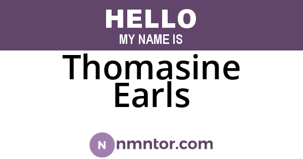 Thomasine Earls