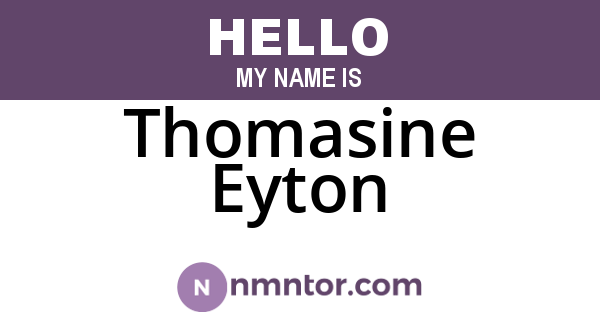 Thomasine Eyton