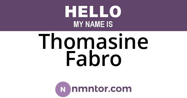 Thomasine Fabro