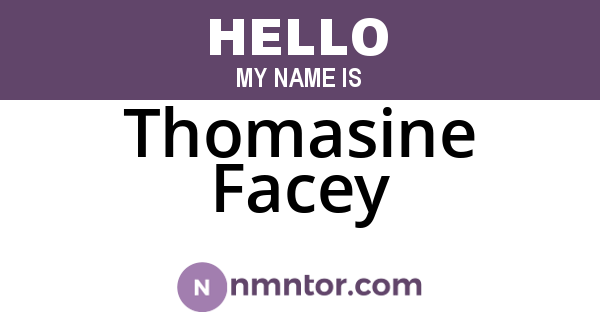 Thomasine Facey
