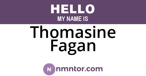 Thomasine Fagan