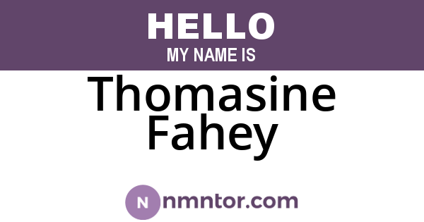 Thomasine Fahey