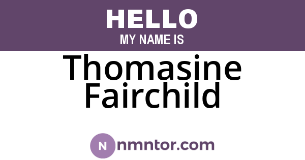 Thomasine Fairchild