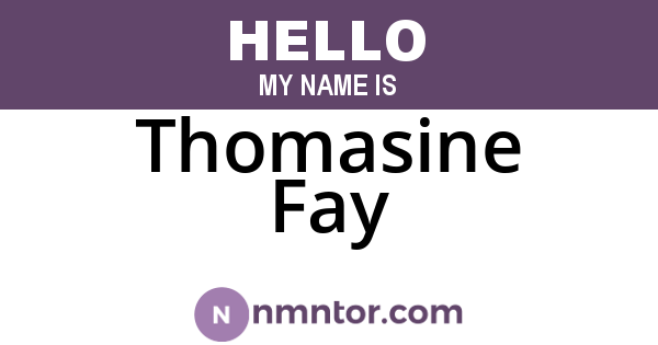 Thomasine Fay