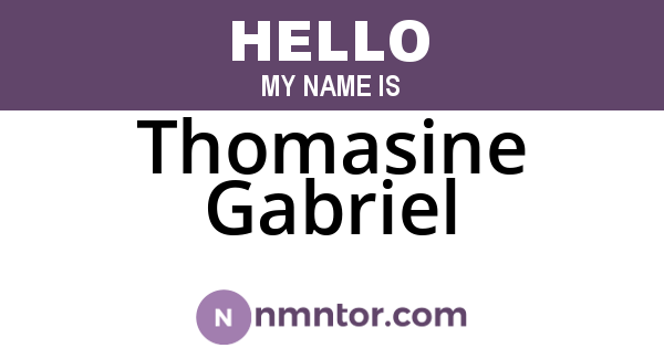 Thomasine Gabriel