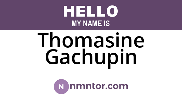 Thomasine Gachupin