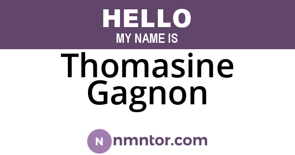 Thomasine Gagnon