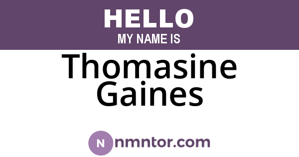 Thomasine Gaines
