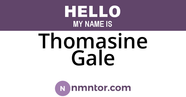 Thomasine Gale