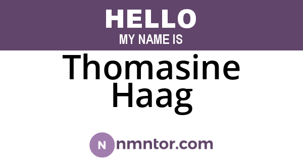Thomasine Haag
