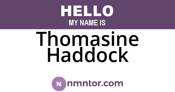 Thomasine Haddock