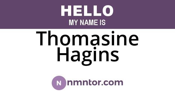 Thomasine Hagins