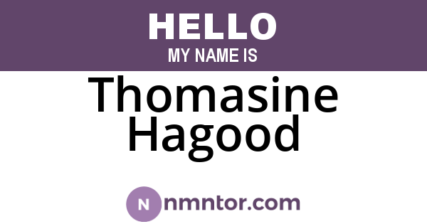 Thomasine Hagood