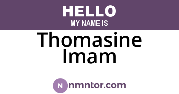 Thomasine Imam