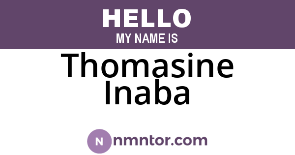 Thomasine Inaba
