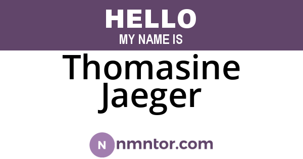 Thomasine Jaeger
