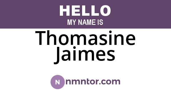 Thomasine Jaimes