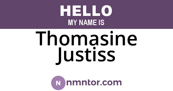 Thomasine Justiss