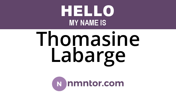 Thomasine Labarge