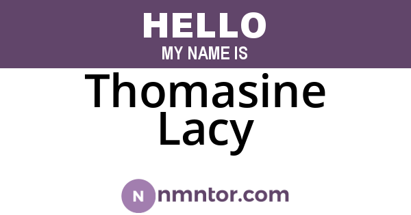 Thomasine Lacy
