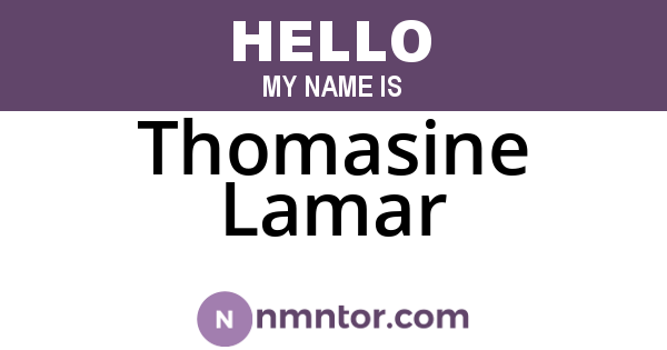 Thomasine Lamar