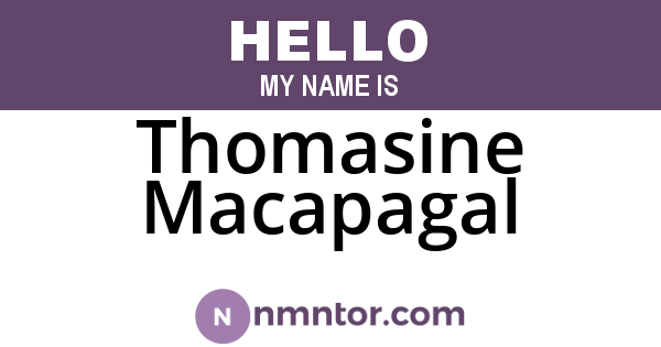 Thomasine Macapagal